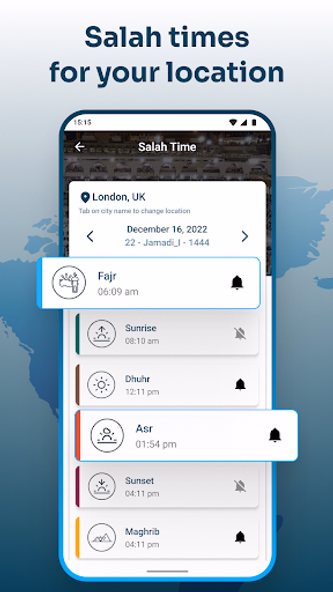 Qibla Compass with Salah Time Screenshot 4 - AppWisp.com Qibla Compass with Salah Time Screenshot 4 - AppWisp.com