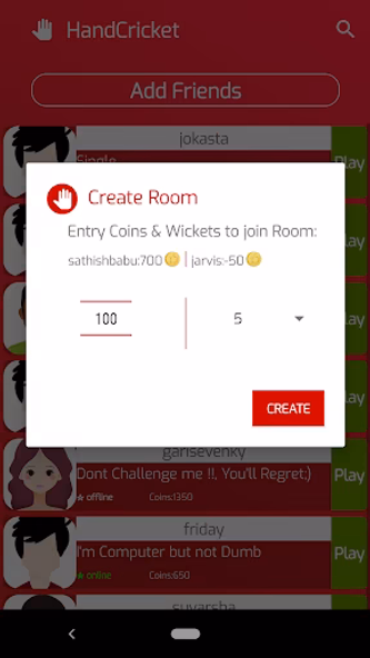 Hand Cricket Challenge Online Screenshot 1 - AppWisp.com Hand Cricket Challenge Online Screenshot 1 - AppWisp.com