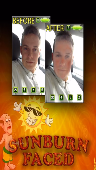 SunburnFaced - Fake Sun Tan FX Screenshot 2 - AppWisp.com SunburnFaced - Fake Sun Tan FX Screenshot 2 - AppWisp.com