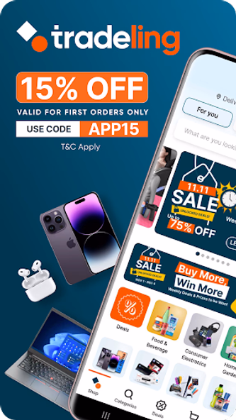Tradeling - Wholesale Shopping Screenshot 1 - AppWisp.com Tradeling - Wholesale Shopping Screenshot 1 - AppWisp.com