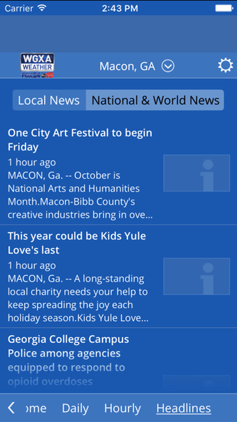 WGXA Weather Screenshot 4 - AppWisp.com WGXA Weather Screenshot 4 - AppWisp.com