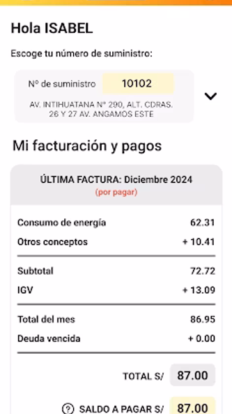 Luz del Sur Screenshot 2 - AppWisp.com Luz del Sur Screenshot 2 - AppWisp.com