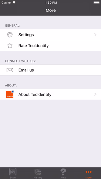 TecIdentify: MAPP Code Scanner Screenshot 2 - AppWisp.com TecIdentify: MAPP Code Scanner Screenshot 2 - AppWisp.com