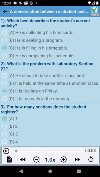 TOEFL Practice Test Screenshot 2 - AppWisp.com TOEFL Practice Test Screenshot 2 - AppWisp.com