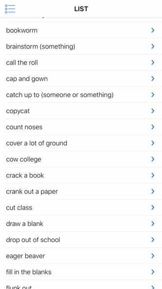 Education idioms in English Screenshot 1 - AppWisp.com Education idioms in English Screenshot 1 - AppWisp.com