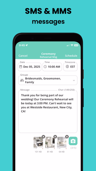 WedTexts - Wedding Texting Screenshot 2 - AppWisp.com WedTexts - Wedding Texting Screenshot 2 - AppWisp.com