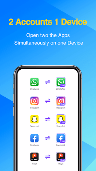 2Accounts - Dual Apps Space Screenshot 1 - AppWisp.com
