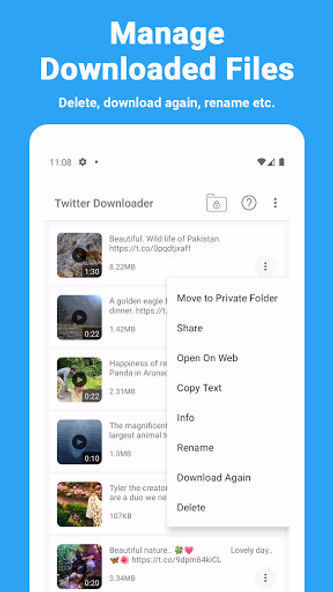 Video Downloader for Twitter Screenshot 4 - AppWisp.com Video Downloader for Twitter Screenshot 4 - AppWisp.com