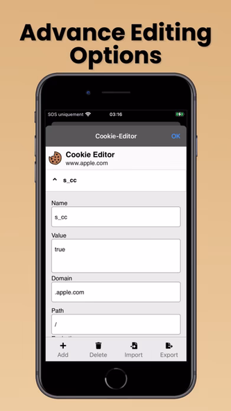 Cookie-Editor Screenshot 2 - AppWisp.com Cookie-Editor Screenshot 2 - AppWisp.com