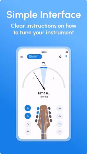 Mandolin Tuner - LikeTones Screenshot 2 - AppWisp.com Mandolin Tuner - LikeTones Screenshot 2 - AppWisp.com