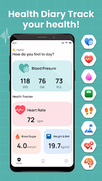 Blood Pressure Diary: Bp Log Screenshot 1 - AppWisp.com Blood Pressure Diary: Bp Log Screenshot 1 - AppWisp.com
