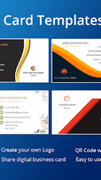 Business Card Maker, Visiting Screenshot 1 - AppWisp.com Business Card Maker, Visiting Screenshot 1 - AppWisp.com
