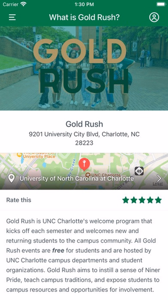 Niner DestiNation Screenshot 2 - AppWisp.com Niner DestiNation Screenshot 2 - AppWisp.com