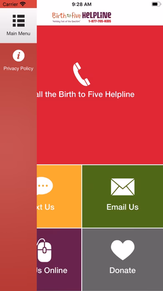 Birth to Five Helpline Screenshot 1 - AppWisp.com Birth to Five Helpline Screenshot 1 - AppWisp.com