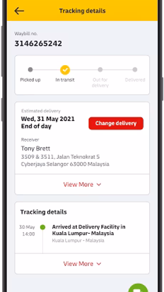 DHL Express Mobile Screenshot 2 - AppWisp.com