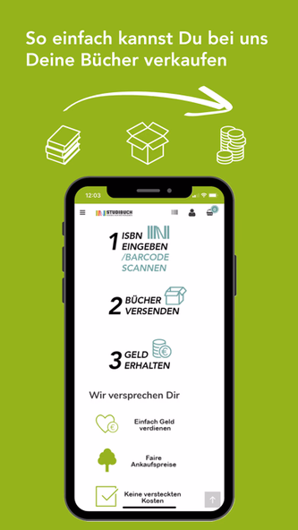 Studibuch. Dein Fachbuchankauf Screenshot 1 - AppWisp.com Studibuch. Dein Fachbuchankauf Screenshot 1 - AppWisp.com