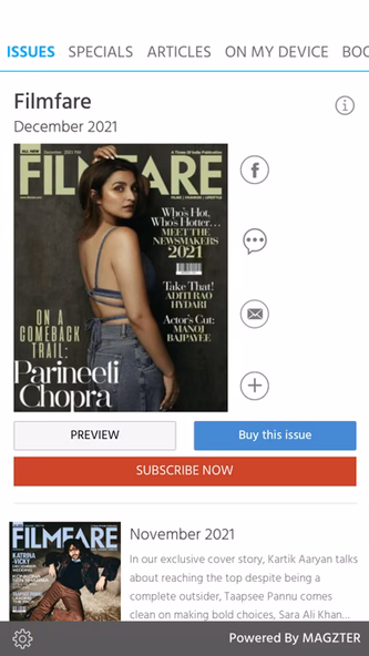 Filmfare Magazine Screenshot 1 - AppWisp.com Filmfare Magazine Screenshot 1 - AppWisp.com