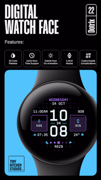 TKS 22 Dotrix Watch Face Screenshot 2 - AppWisp.com TKS 22 Dotrix Watch Face Screenshot 2 - AppWisp.com