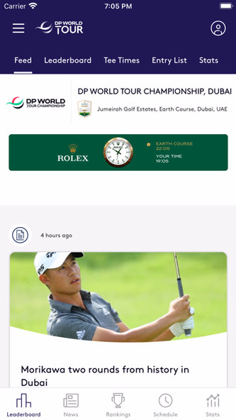 DP World Tour Screenshot 1 - AppWisp.com DP World Tour Screenshot 1 - AppWisp.com