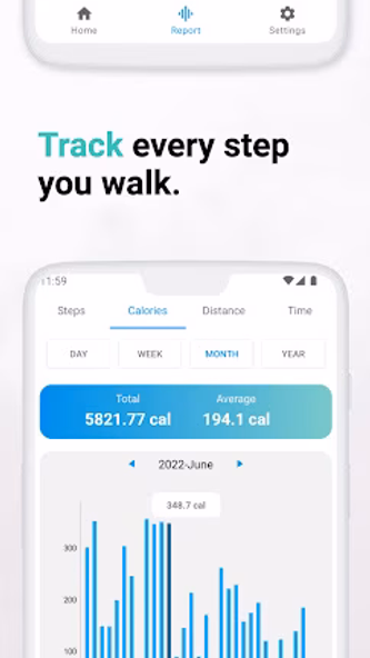 Pedometer Walking Step Counter Screenshot 3 - AppWisp.com Pedometer Walking Step Counter Screenshot 3 - AppWisp.com