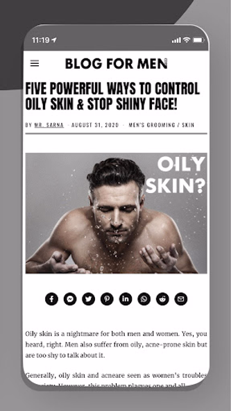 Blog for Men Screenshot 1 - AppWisp.com