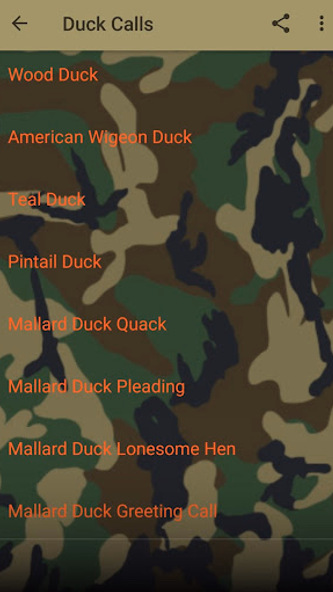 Duck Hunting Calls Screenshot 2 - AppWisp.com Duck Hunting Calls Screenshot 2 - AppWisp.com