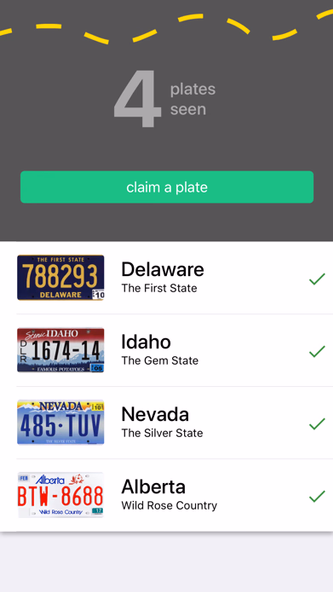 PlateSpot - License Plate Game Screenshot 1 - AppWisp.com PlateSpot - License Plate Game Screenshot 1 - AppWisp.com