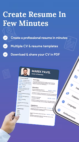 Resume Builder: CV maker PDF Screenshot 1 - AppWisp.com Resume Builder: CV maker PDF Screenshot 1 - AppWisp.com