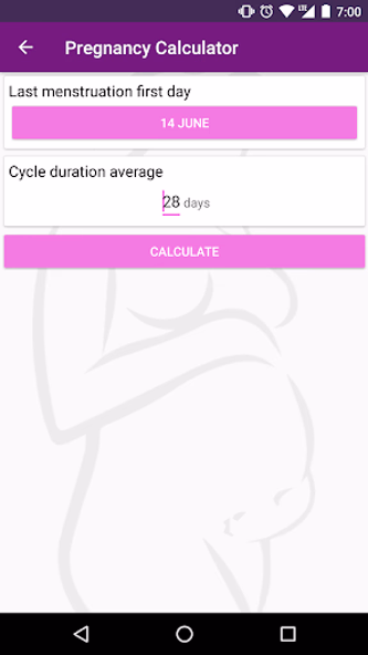 Pregnancy Calculator Screenshot 2 - AppWisp.com Pregnancy Calculator Screenshot 2 - AppWisp.com