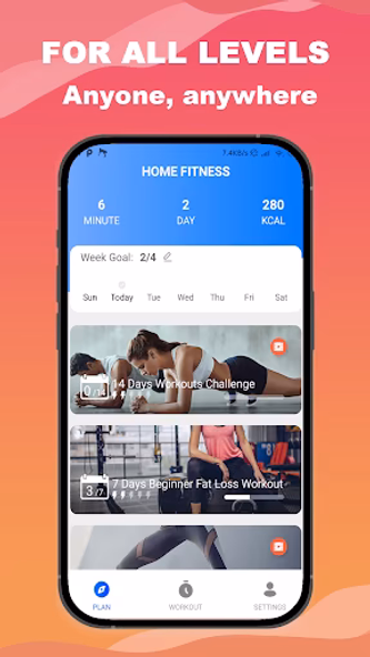 Home Fitness - Daily Workout Screenshot 1 - AppWisp.com Home Fitness - Daily Workout Screenshot 1 - AppWisp.com