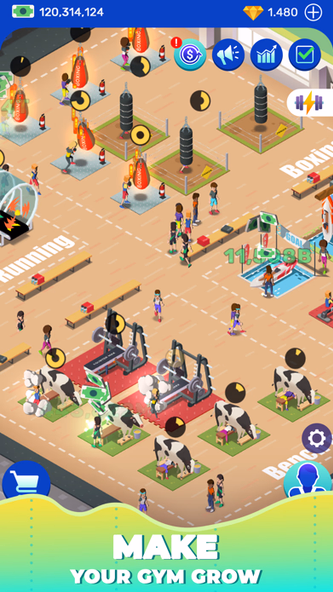 Idle Fitness Gym Tycoon - Game Screenshot 4 - AppWisp.com Idle Fitness Gym Tycoon - Game Screenshot 4 - AppWisp.com