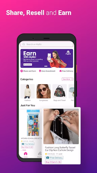 MyBiz - Share, Resell & Earn! Screenshot 1 - AppWisp.com MyBiz - Share, Resell & Earn! Screenshot 1 - AppWisp.com