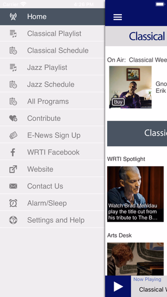 Classical Music & Jazz WRTI Screenshot 3 - AppWisp.com Classical Music & Jazz WRTI Screenshot 3 - AppWisp.com