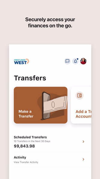 Credit Union West Screenshot 2 - AppWisp.com