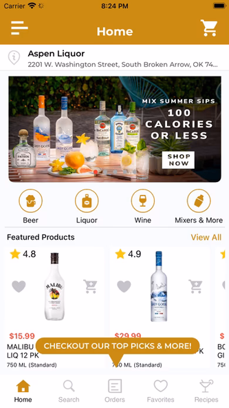 Aspen Wine & Liquor Screenshot 1 - AppWisp.com Aspen Wine & Liquor Screenshot 1 - AppWisp.com