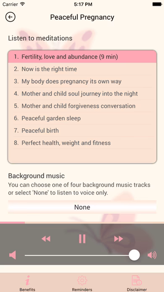 Peaceful Pregnancy: Easy Birth Screenshot 2 - AppWisp.com Peaceful Pregnancy: Easy Birth Screenshot 2 - AppWisp.com