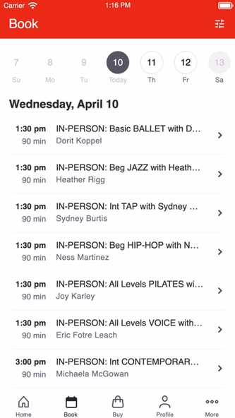 Broadway Dance Center Screenshot 2 - AppWisp.com Broadway Dance Center Screenshot 2 - AppWisp.com