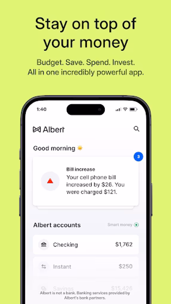 Albert: Budgeting and Banking Screenshot 1 - AppWisp.com Albert: Budgeting and Banking Screenshot 1 - AppWisp.com