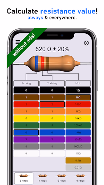 Resistance Calculator Screenshot 1 - AppWisp.com Resistance Calculator Screenshot 1 - AppWisp.com
