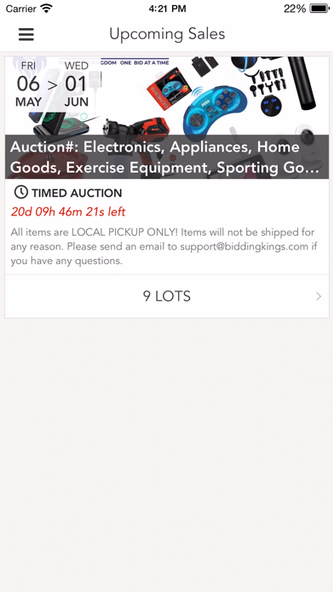 BiddingKings Screenshot 1 - AppWisp.com BiddingKings Screenshot 1 - AppWisp.com