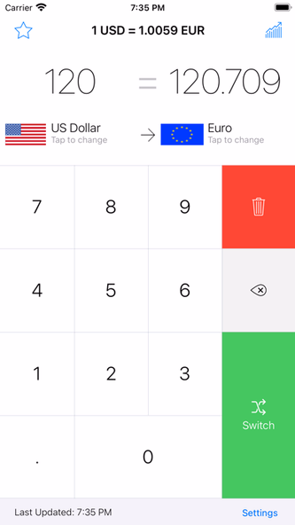 My Currency Converter & Rates Screenshot 1 - AppWisp.com My Currency Converter & Rates Screenshot 1 - AppWisp.com