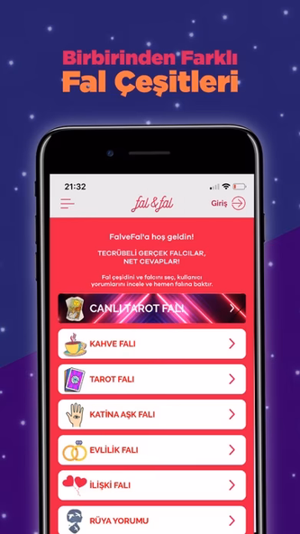 FalveFal - Gerçek Yorumcular Screenshot 1 - AppWisp.com FalveFal - Gerçek Yorumcular Screenshot 1 - AppWisp.com