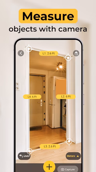 AR Measure : 3D Tape Ruler Screenshot 1 - AppWisp.com AR Measure : 3D Tape Ruler Screenshot 1 - AppWisp.com