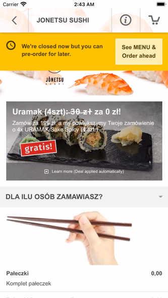 Jonetsu Sushi Screenshot 3 - AppWisp.com Jonetsu Sushi Screenshot 3 - AppWisp.com