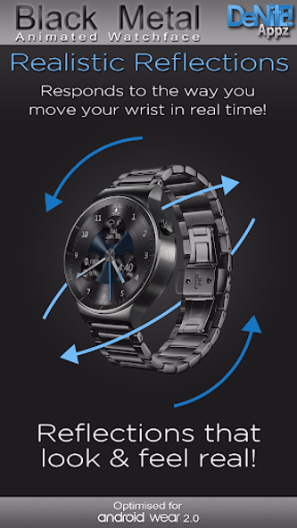 Black Metal HD Watch Face Screenshot 2 - AppWisp.com Black Metal HD Watch Face Screenshot 2 - AppWisp.com
