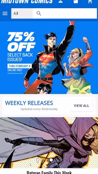 Midtown Comics Screenshot 1 - AppWisp.com Midtown Comics Screenshot 1 - AppWisp.com