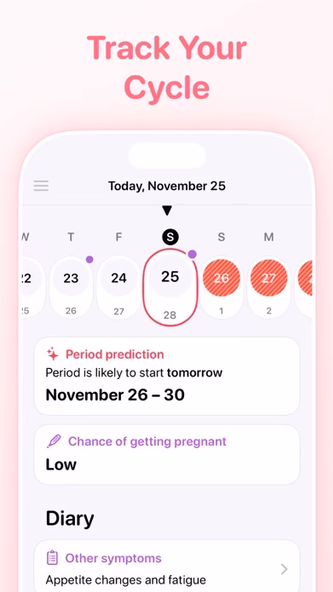 Lu Period Tracker, Ovulation Screenshot 1 - AppWisp.com Lu Period Tracker, Ovulation Screenshot 1 - AppWisp.com