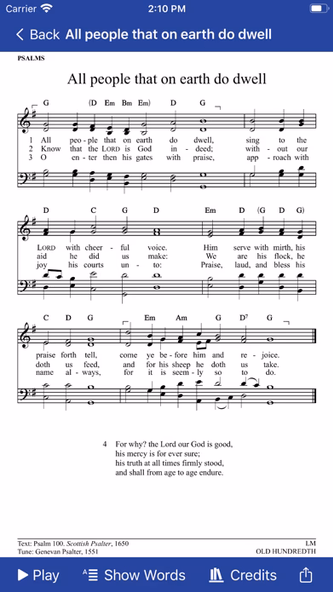 Classic Hymnal Screenshot 3 - AppWisp.com Classic Hymnal Screenshot 3 - AppWisp.com