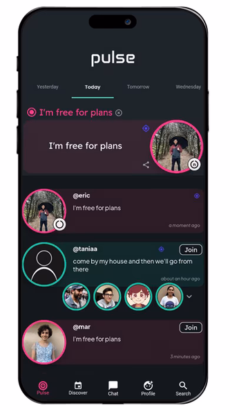 Pulse: Spontaneous Plans Screenshot 2 - AppWisp.com Pulse: Spontaneous Plans Screenshot 2 - AppWisp.com