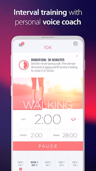 Couch to 10K Running Trainer Screenshot 2 - AppWisp.com Couch to 10K Running Trainer Screenshot 2 - AppWisp.com